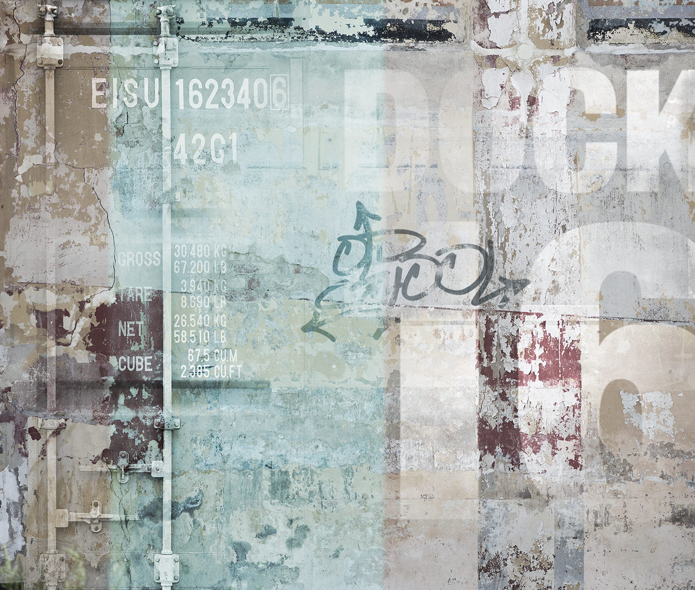 Digitaldrucktapete Seecontainer