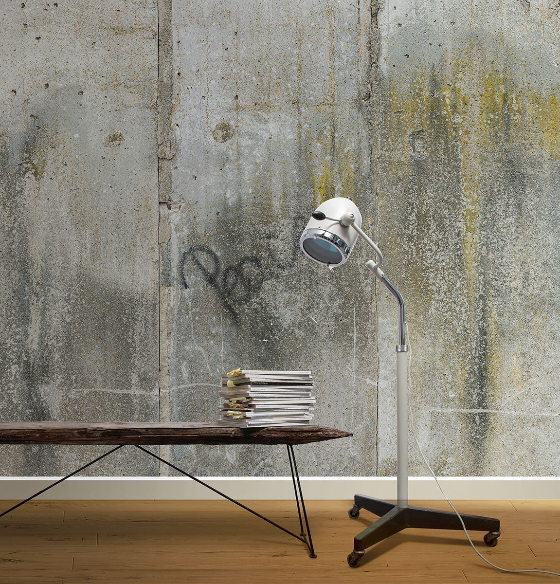 Digitaldrucktapete Betonwand mit Peace