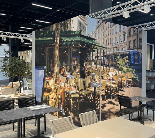 Messestand Firma Niehoff in Köln mit Superwalls Tapete