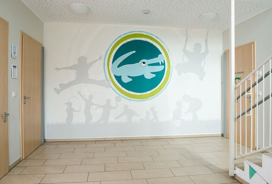 Wandgestaltung für Elterninitative Kita Krokodile e. V. in Münster Nienberge