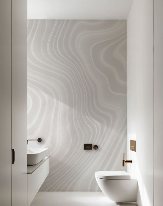Design Tapete im Bad Superwalls